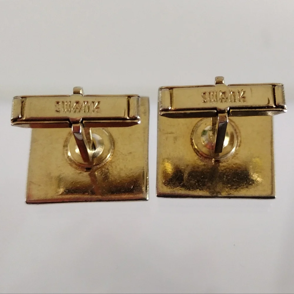 Swank Star Textured Gold-Tone Cufflinks MCM